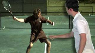 Tennis Lesson  Forehand Swing to Contact [upl. by Nnahtur765]