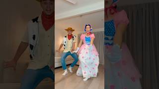 WOODY AND BO PEEP WAY TOO LIT 🔥😅  dance trend viral couple funny shorts [upl. by Aubarta]