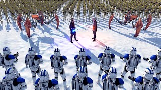 Smallest Clone Wars FORTRESS Under Siege VS 1000 DROID ARMY  Men of War Star Wars Mod [upl. by Dorkas]