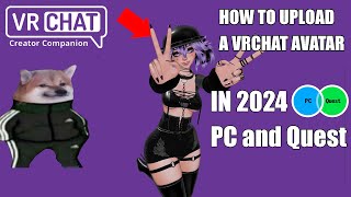 How to upload a VRChat Avatar in 2024 Creator Companion tutorial PC  Quest [upl. by Lachus]