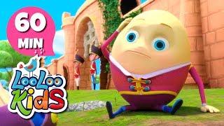 Humpty Dumpty  Great Nursery Rhymes for Children  LooLoo Kids [upl. by Kcireddor]