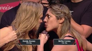 Rousey cheered Correia booed at weighin in Brazil [upl. by Kevin15]