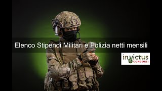 Elenco Completo Stipendi Militari e Polizia netti mensili [upl. by Macegan]