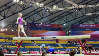 Angelina Melnikova  beam  podium training DOHA [upl. by Rajiv]