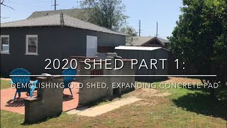 Building a Costco Yardline Stirling Shed Part 1 Demolishing OldShed and Installing Paver Foundation [upl. by Afesoj]