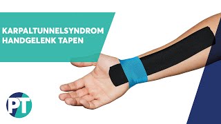 Handgelenk tapen bei Karpaltunnelsyndrom » Tape Anleitung » PhysioTape [upl. by Nwatna]