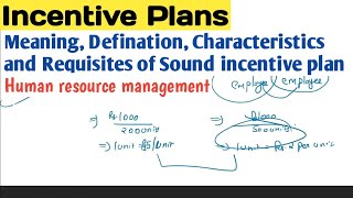 Incentive plans in hrm bcom 3rd year  methods of wage payment and incentive plans  HRM  Bcom [upl. by Murrell]