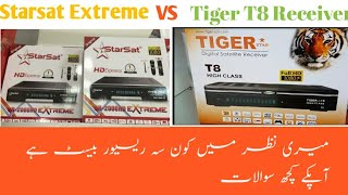 Starsat Extreme Vs Tiger T8 Receiver kon sa Best hai UrduHindi [upl. by Reprah]