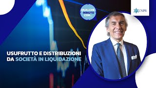 Roberto Cravero  Usufrutto e distribuzioni da società in liquidazione [upl. by Eimmaj503]