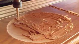 3D Moose Carved On Red Oak On My CNC Shark HD4 [upl. by Caylor677]