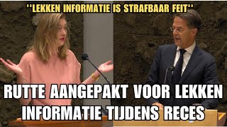 Mark Rutte direct AANGEPAKT na reces tweede kamer”Lekken informatie is STRAFBAAR” [upl. by Ryle]