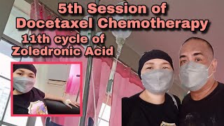 5th session of Docetaxel Chemotherapy 11th cycle of Zoledronic AcidRonelyn Ahito [upl. by Airbmac]