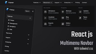 Responsive multilevel dropdown navbar with react js amp tailwind css  React js Dropdown Navbar [upl. by Viviyan463]