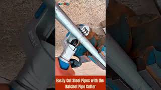 Amazing Easily Cut Steel Pipes with the Ratchet Pipe Cutter tool shorts [upl. by Gabriell]