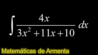 integracion por fracciones parciales ejemplo 4 [upl. by Eneleh]