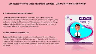 Get access to World Class Healthcare Services Optimum Healthcare Provider [upl. by Service324]