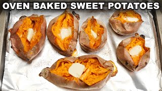 How To Cook Baked Sweet Potatoes in the Oven [upl. by Naryt]