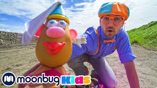 Blippi Visits a Farm and Finds Potato Heads  Moonbug Kids TV Shows  Full Episodes [upl. by Akinam288]