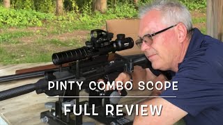 Pinty tactical scope combo 39x32 red dot amp laser tested on my Buck Rail Crosman 1322 full review [upl. by Nyad]