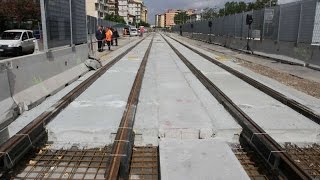 Tramvia Firenze lavori in zona Belfiore [upl. by Areval948]