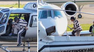 Lewis Hamilton Departing in Private Jet after Winning the F1 Belgian GP 2024 [upl. by Butch]