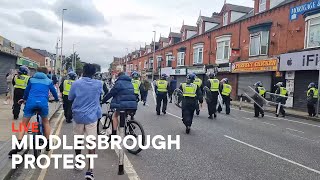 Middlesbrough Protest  Protesters March Through Middlesbrough Live [upl. by Anoniw]