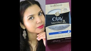 Olay Total Effects 7 In One AntiAgeing Night Firming Cream Review  omnistyles [upl. by Rockel]