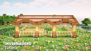 CÓMO CONSTRUIR UN INVERNADERO 🪷 EN MINECRAFT  Tutorial [upl. by Kenneth]