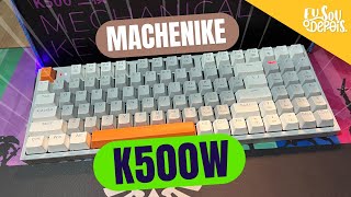 Teclado sem fio com RGB BOM e BARATO Machenike K500W com switchs RED ou BROWN da Huano [upl. by Adniled737]