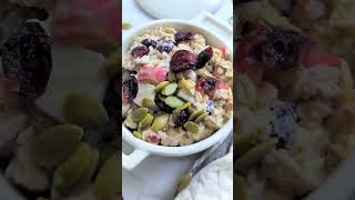 Swiss Bircher Muesli Recipe Overnight Oats shorts recipes [upl. by Pavier687]