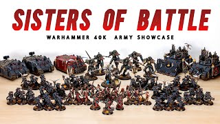 GRIMDARK Converted Sisters of Battle Warhammer 40k Army Showcase [upl. by Nivra]