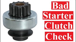 Bad starter overrunning clutch check [upl. by Rissa]