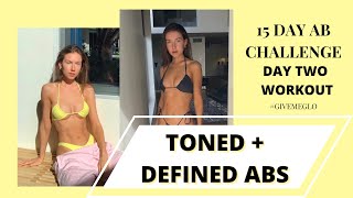 15 DAY TONED  DEFINED AB CHALLENGE WORKOUT TWO [upl. by Forlini]