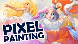 Pixel Painting Dollightful Banner Art [upl. by Ordnazil]