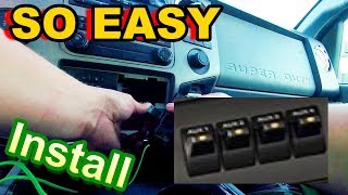 How To INSTALL Ford UPFITTER Switches So EASY [upl. by Lipman]