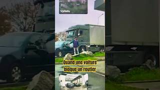 Ce routier a trouvé une solution efficace pour les voiture mal stationnées 🤷🏽‍♂️😱truck [upl. by Ylliw]