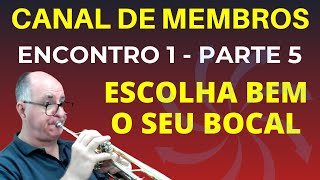 CANAL DE MEMBROS QUAL BOCAL Algumas dicas para você escolher bem seu bocal l Trompete com Dissenha [upl. by Koerlin683]