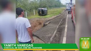 Concejal Yamith Vanegas sufre accidente en la vía San JoséVillavicencio [upl. by Nomyar]