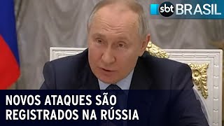 Novos ataques são registrados na Rússia  SBT Brasil 310523 [upl. by Yendahc103]