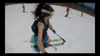 Skiing Lake Tahoe on the 4th of July in a TUTU [upl. by Wittenburg351]