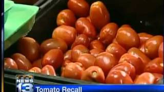 Salmonella sample prompts tomato recall [upl. by Nwhas794]