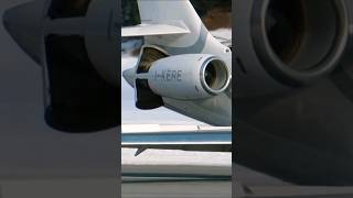 Amazing Luxury Jet Dassault Falcon 2000 Full Reverser Landing in Samedan Airport St Moritz 📸🇨🇭 [upl. by Cowan]