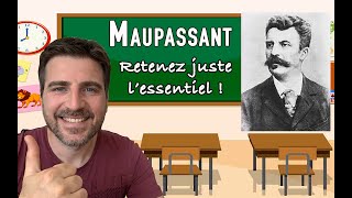 MAUPASSANT 👨🏻‍🏫 BIOGRAPHIE COURTE sur LESSENTIEL  😊 [upl. by Kopans]