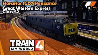 Train Sim World 73  Horario 1C07 Penzance  Great Western Express  Class 52 [upl. by Haneen]