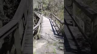 wooden bridges on the hiking trail Goliad state park [upl. by Matthia]