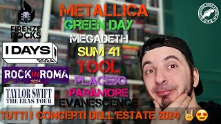 Speciale Vi racconto tutti i concerti della mia estate 2024 [upl. by Annaiek]