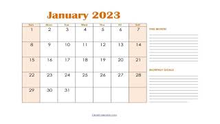 Printable Calendar 2023 with Holidays 2023 Calendar [upl. by Choong]