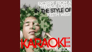 Excerpt from a Teenage Opera In the Style of Keith West Karaoke Version [upl. by Stannfield]