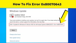 How To Fix Error 0x80070643 If Recovery Partition is Enlarged But Windows 10 Wont Update [upl. by Selin]