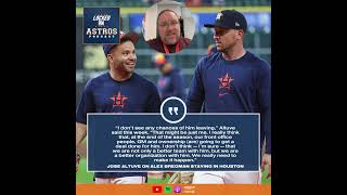 What did Jose Altuve say about the astros resigning Alex Bregman [upl. by Weaver]